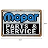 Mopar Parts & Service - Vintage Metal Signs - 20*30cm - Warning