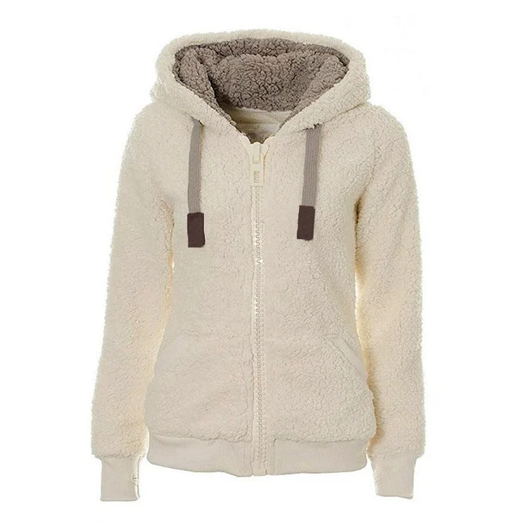 Women's Coat Plush Hooded Sweatshirt Jacket