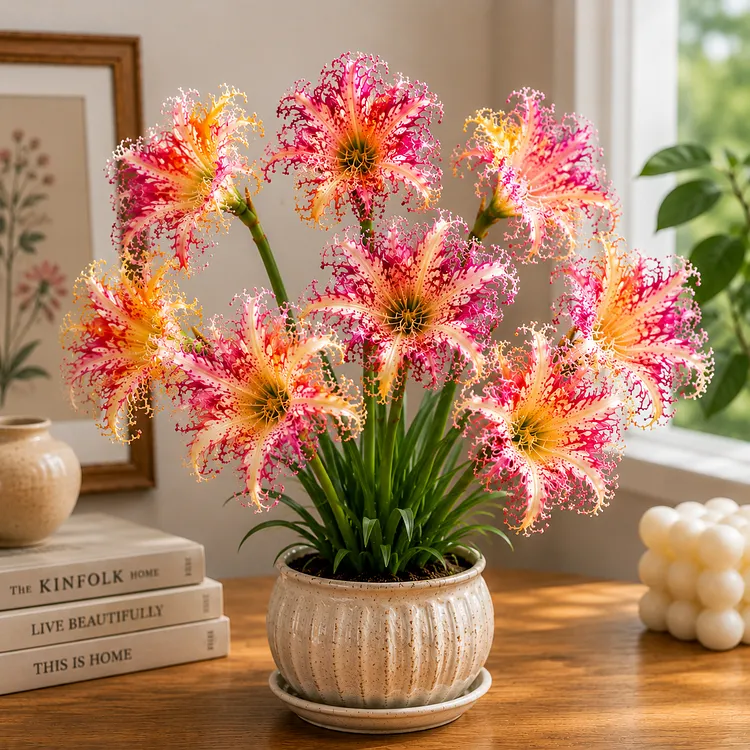 🌸 Phoenix Feather Amaryllis Bulbs- 🪶Extra-Fringed Feather Petals