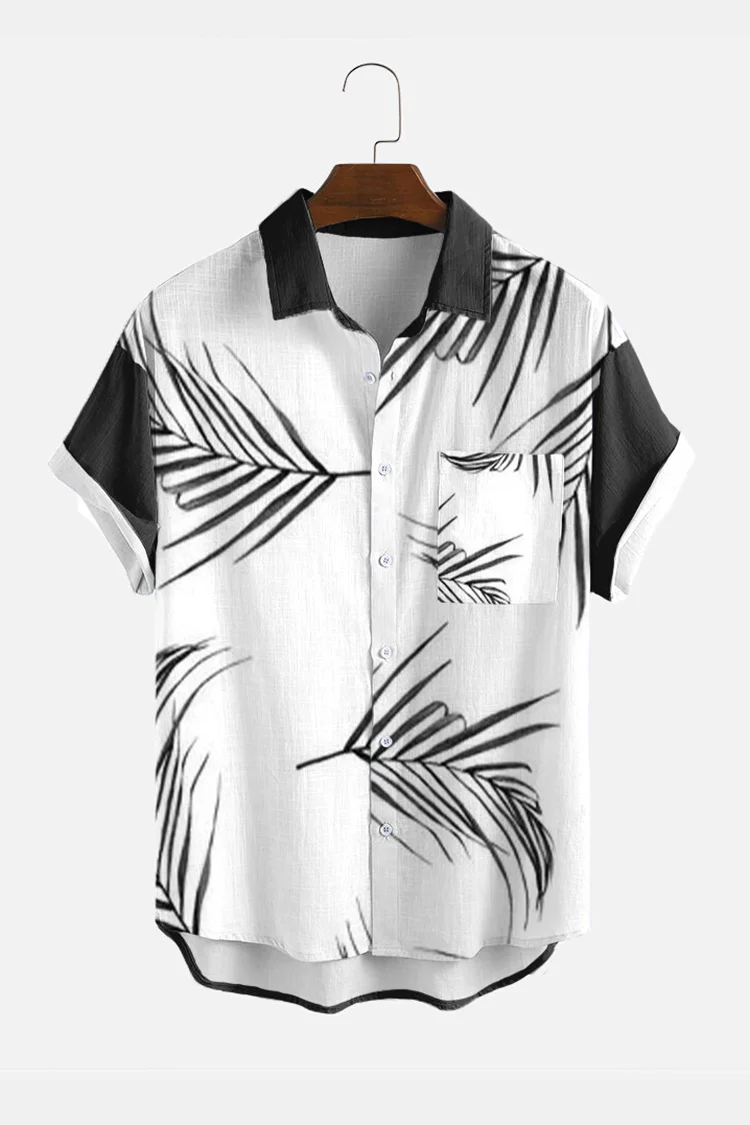 Casual Leaf Short Sleeve Shirt