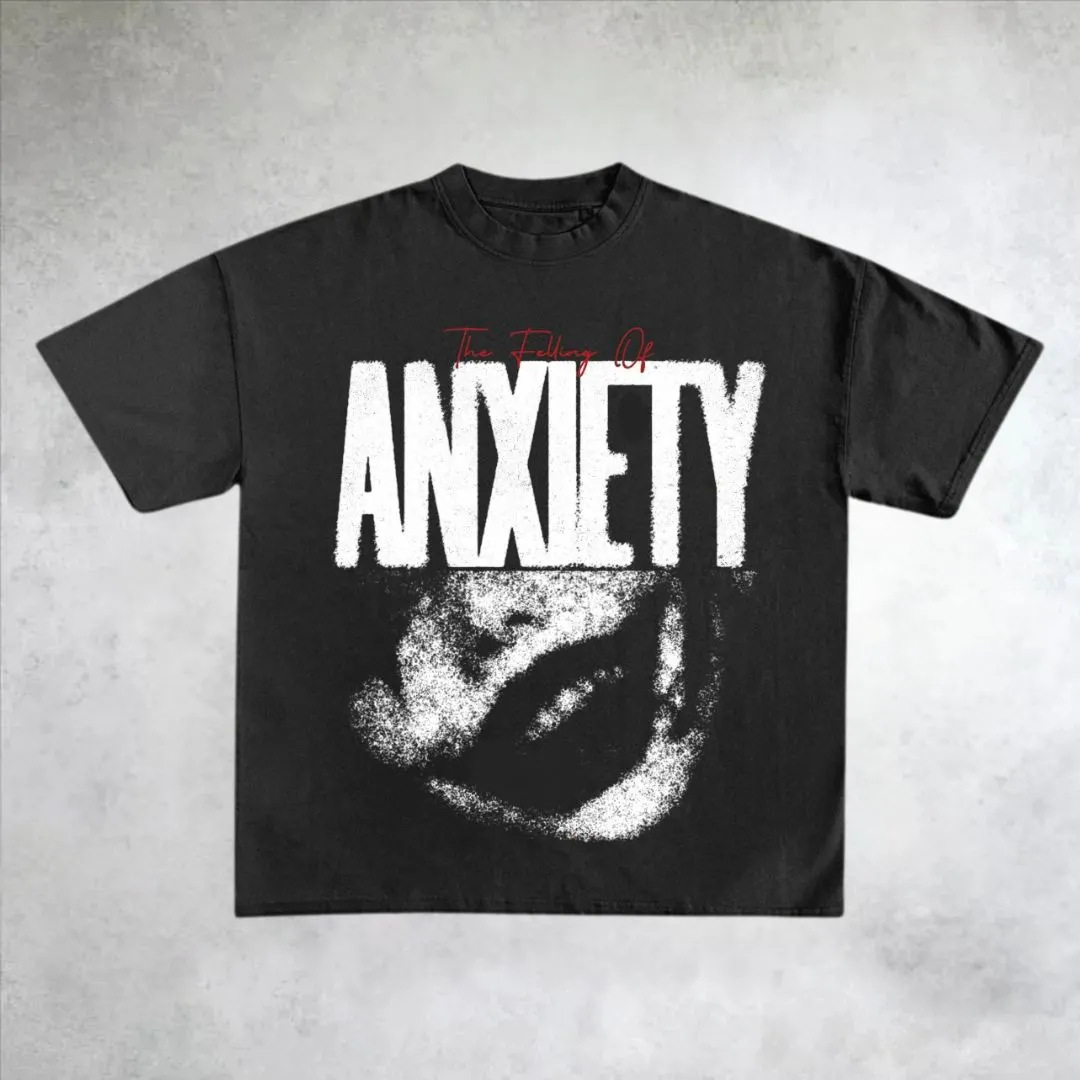 Anxiety Casual Printed T-Shirt