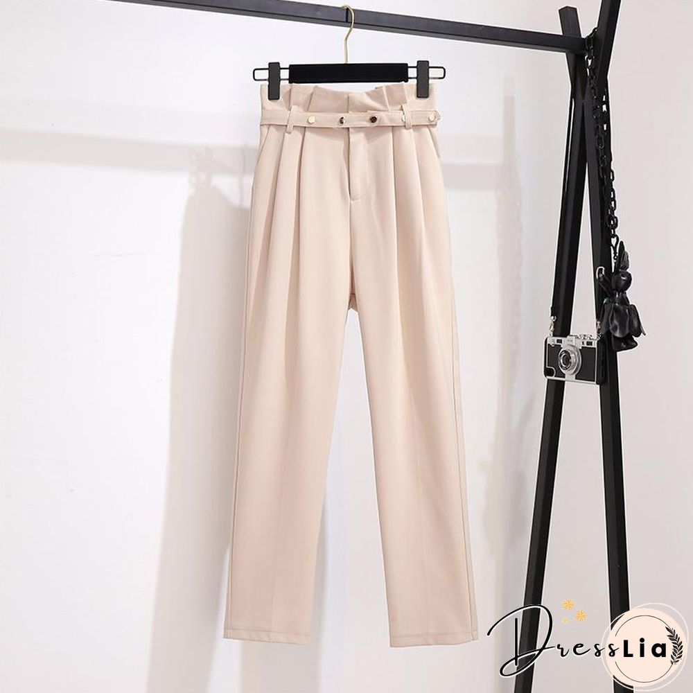 Fashion Ruffle Tee+Belt Pants P11684