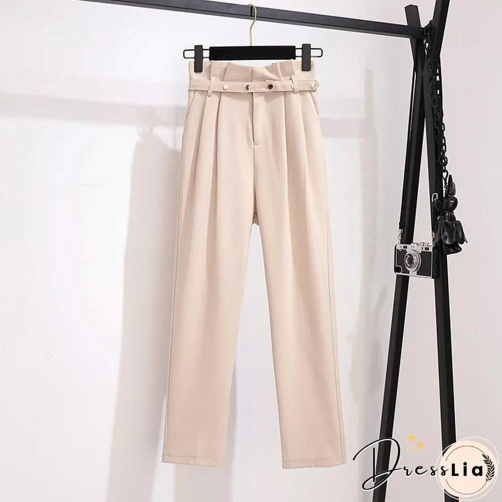 Fashion Ruffle Tee+Belt Pants P11684