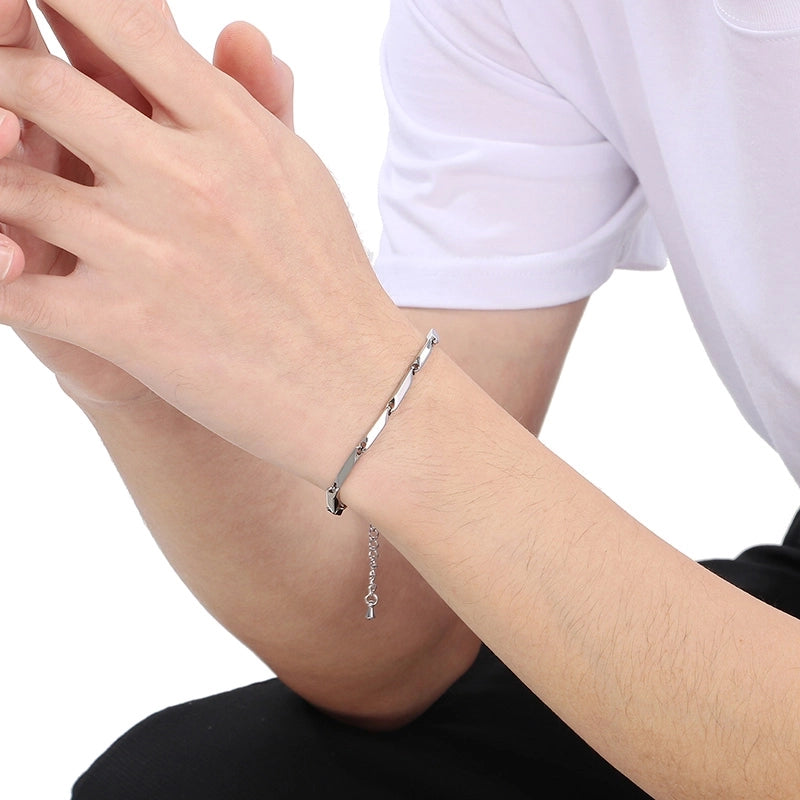 Minimalist Rhombus 304 Stainless Steel Unisex Bracelets Men Chain Bracelets