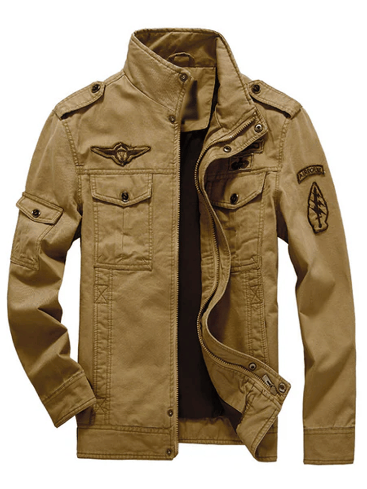 Men's Western Outdoor Vintage Multi-Pocket Jacket