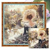 Victorian Girl-14CT Stamped Cross Stitch 50*50cm/19.69*19.69in
