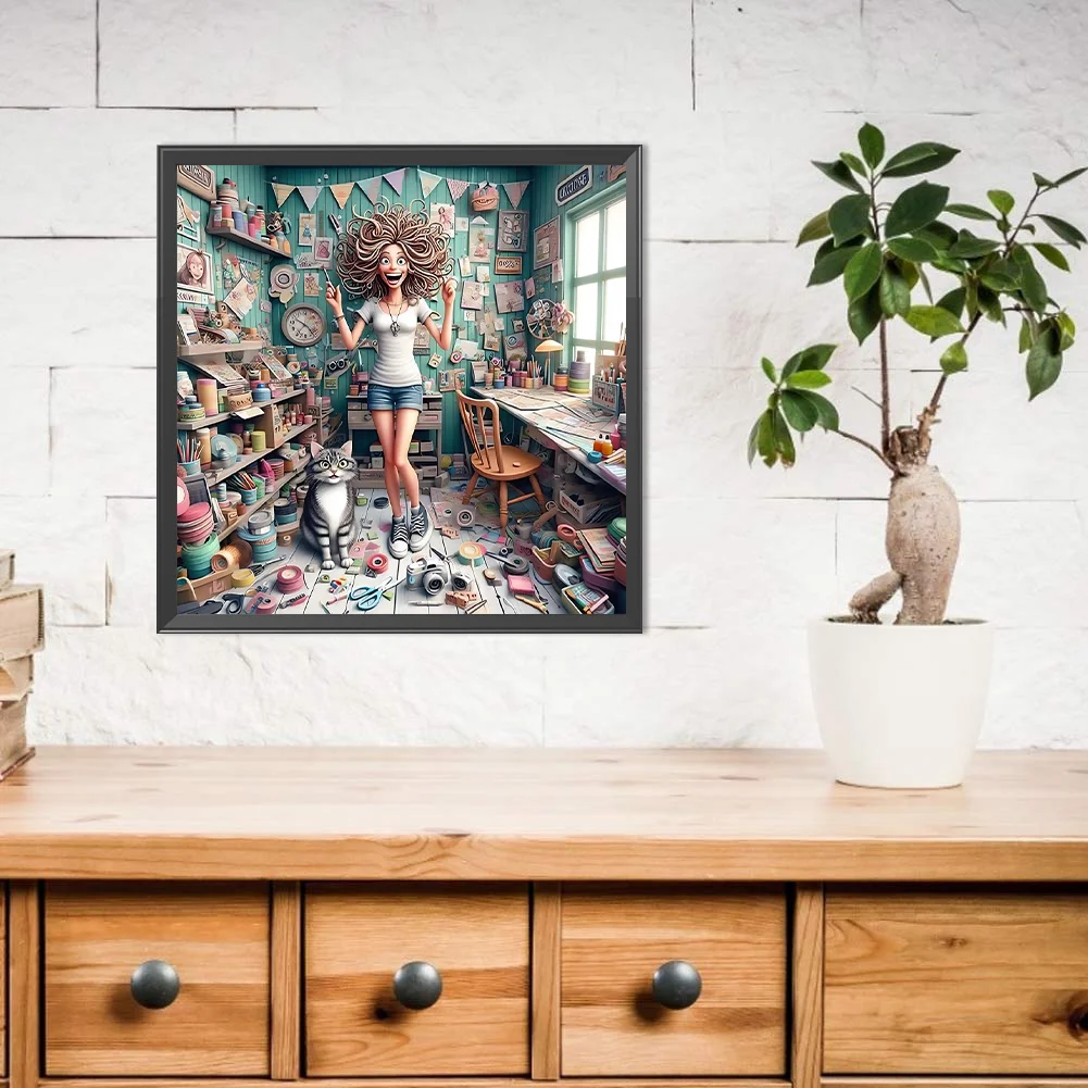 Diamond Painting - Full Round Drill - Girl(Canvas|40*40cm)