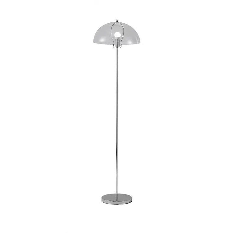 Modern Simplicity Half Round Long Acrylic Iron 1-Light Standing Floor Lamp For Living Room