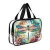 DIY Dragonfly Diamond Art Rhinestone Makeup Bag Transparent PVC Storage Pack