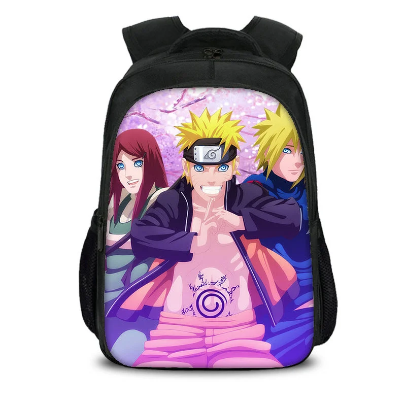Buzzdaisy Anime Naruto Kakashi Uchiha Sasuke #5 Backpack School Sports Bag