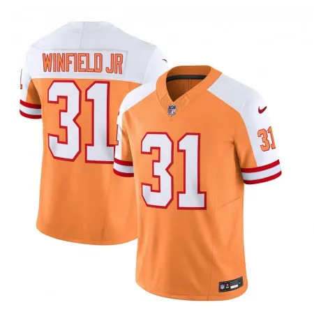Men's Tampa Bay Buccaneers #31 Antoine Winfield Jr. 2023 F.U.S.E. White/Orange  Throwback Limited Stitched Jersey