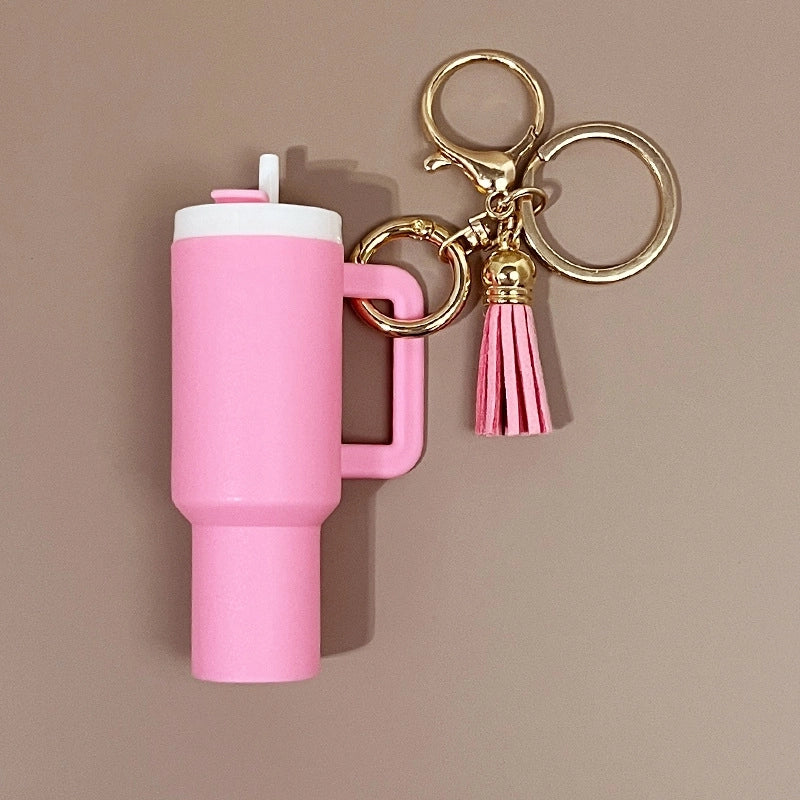 Minimalist Commute Cup Plastic Unisex Bag Pendant Keychain
