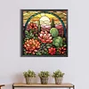 Diamond Painting -DIY Round Drill Cactus Flower Stained Glass