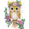 Diamond Painting-DIY Crystal Rhinestone Wreath Owl