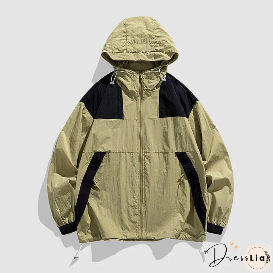 Splicing Casual Breathable Sunproof QD Jacket