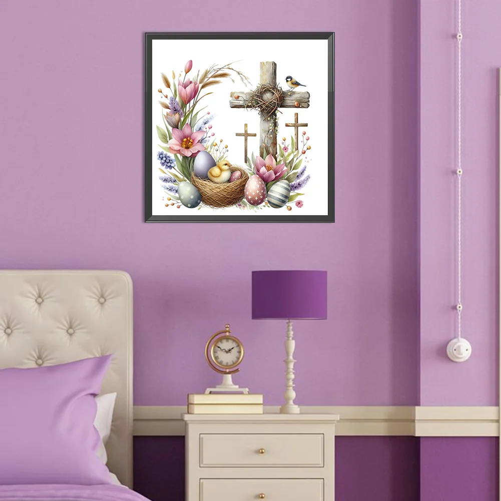 Diamond Painting - Full Square Drill - Easter Cross(Canvas|35*35cm)