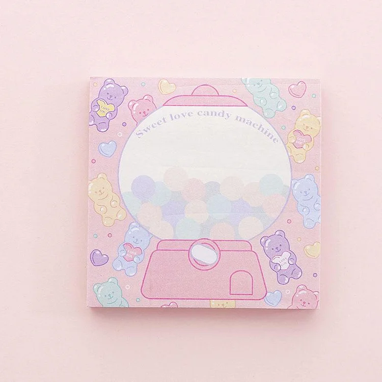 Pink Girl Sweetheart Candy Sticky Note