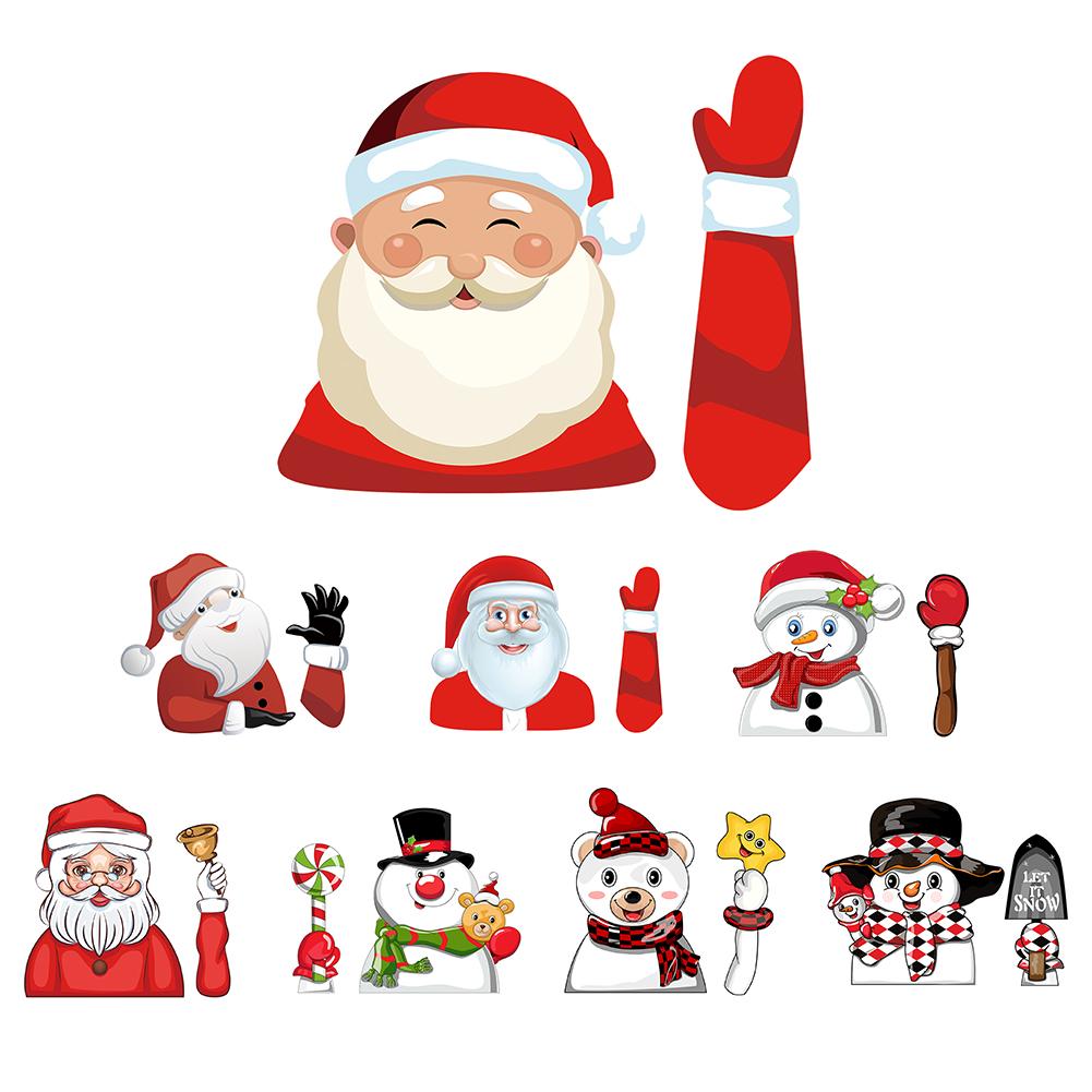 

Christmas Car Rear Windshield Wiper Stickers Removable Auto Styling Decals, Bearded santa claus, 501 Original