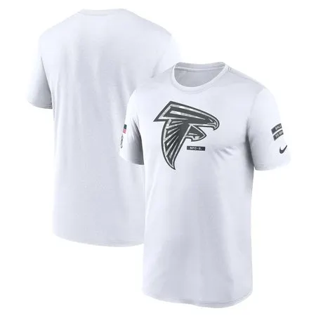 Men's Atlanta Falcons  White 2024 Salute To Service Legend Performance T-Shirt