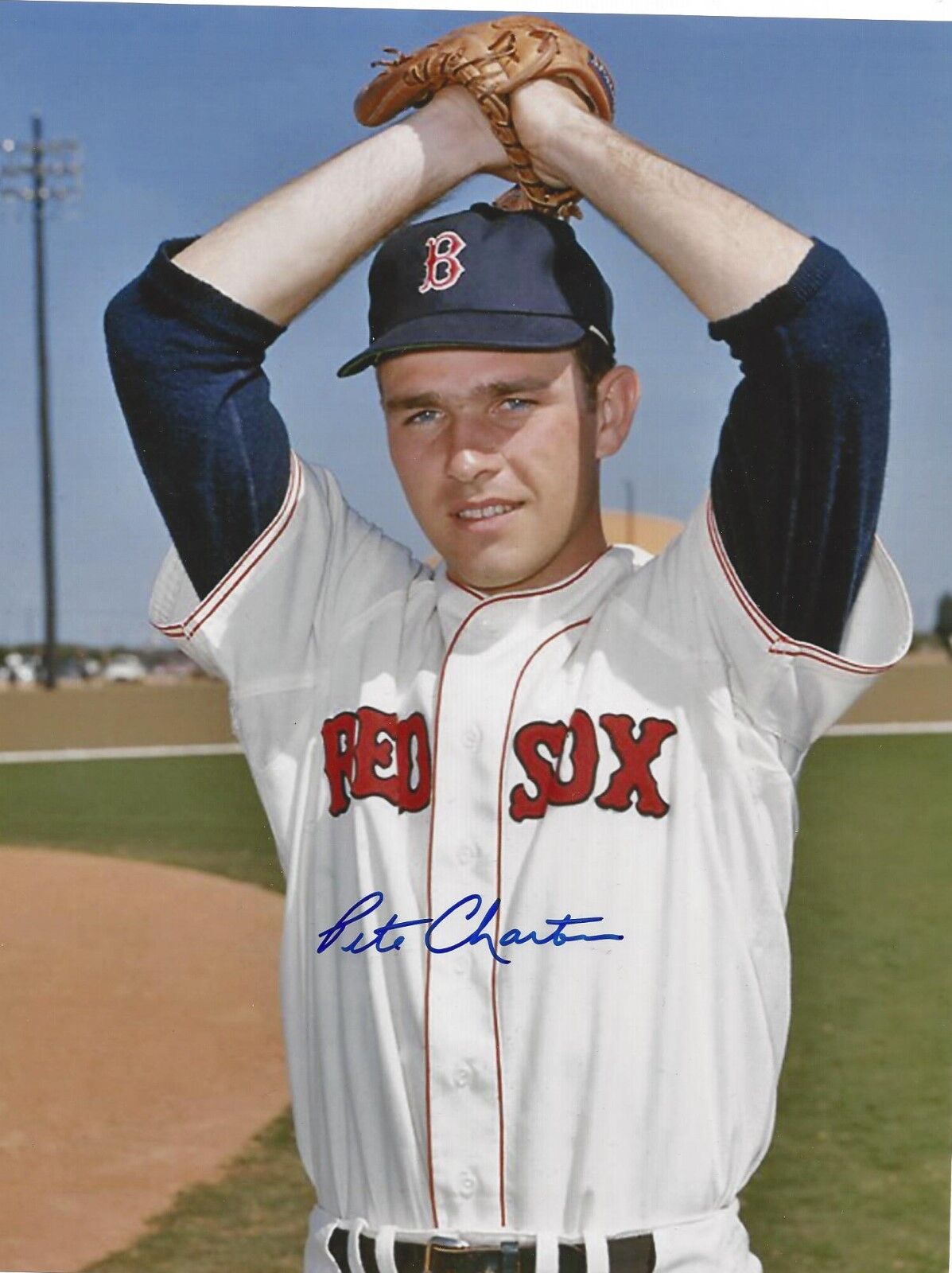 Pete Charton autographed 8x10 Boston Redsox#4