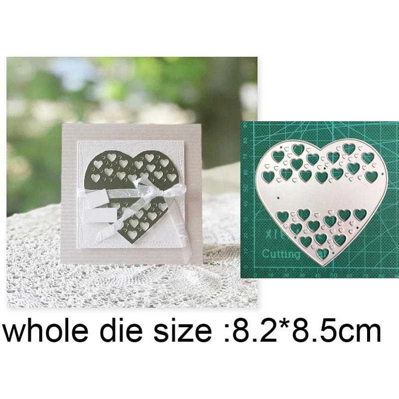2021 New Craft Dies Heart Frame Metal Cutting Dies Cut Die Mold Decoration Scrapbook Dies Knife Mould Blade Punch Stencils Dies