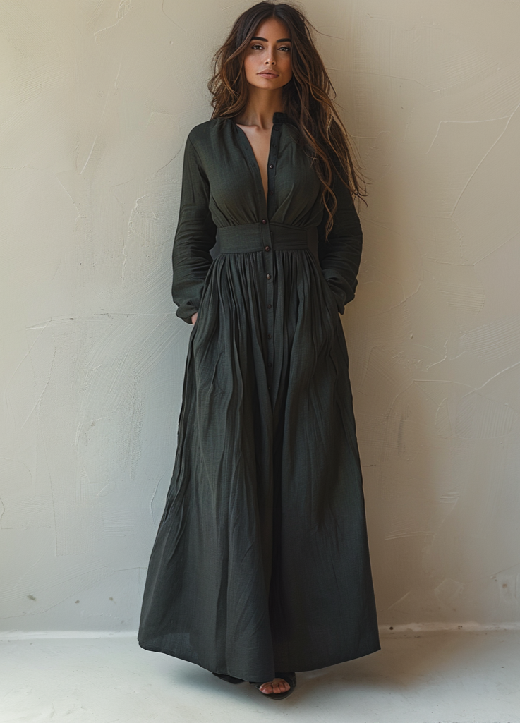 Long Sleeve Kaftan Dress 3