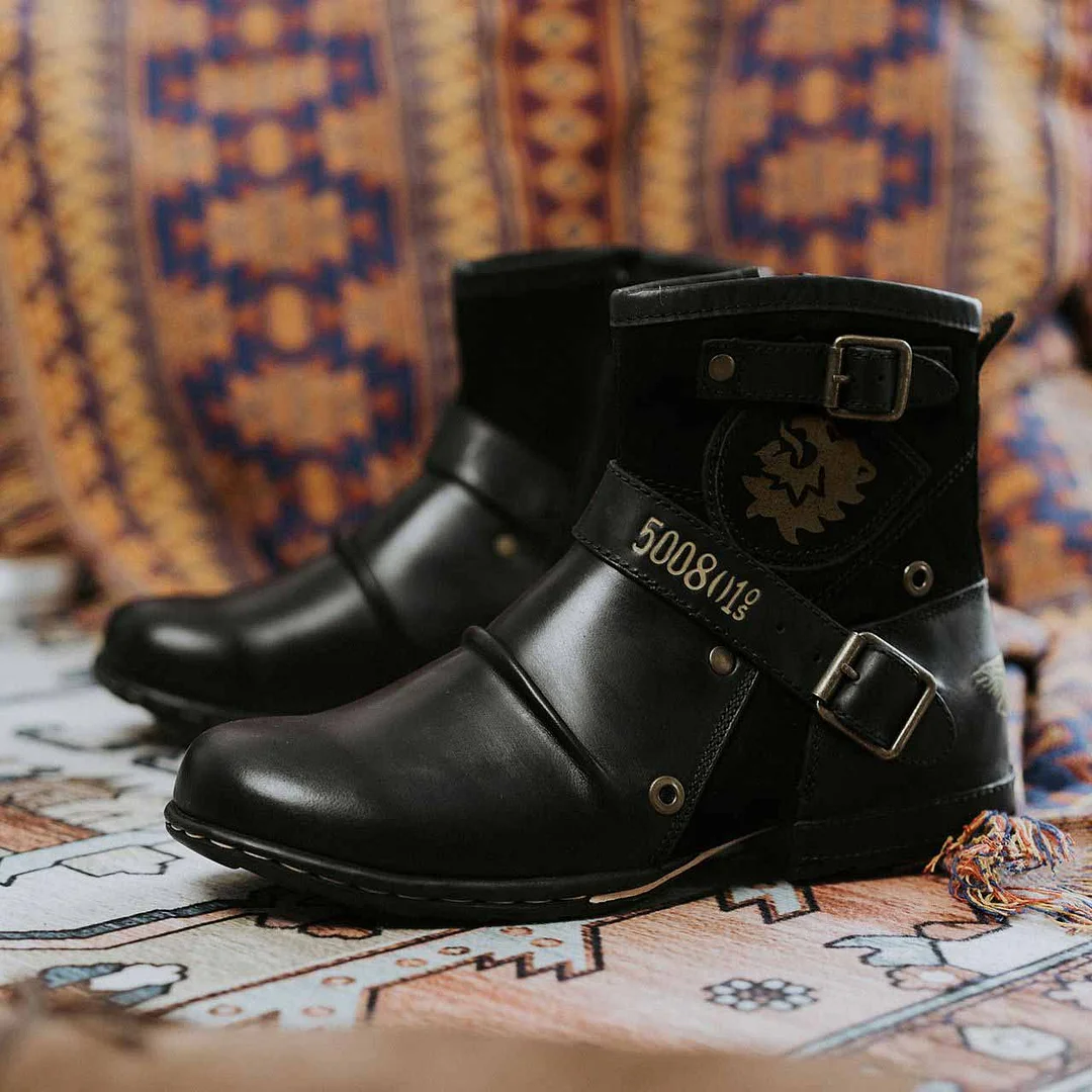 Men's Vintage Western Cowboy Martin Boots