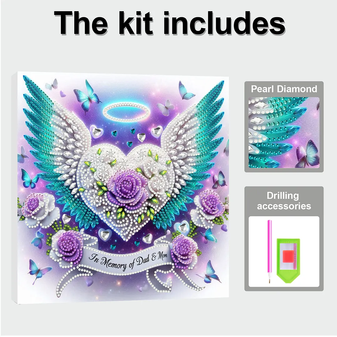 DIY Special Shape Drill Pearl Gem Diamond Art Painting Kit with Frame 9.84x9.84in Art Craft Pearl Diamond Painting for Adults Beginners Home Decor (BK37)