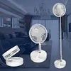 Folding Telescopic Floor Fan Summer Mute Student Desktop Table Fan (White)