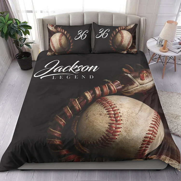 Personalized Baseball Duvet Cover Set | BedKid71
