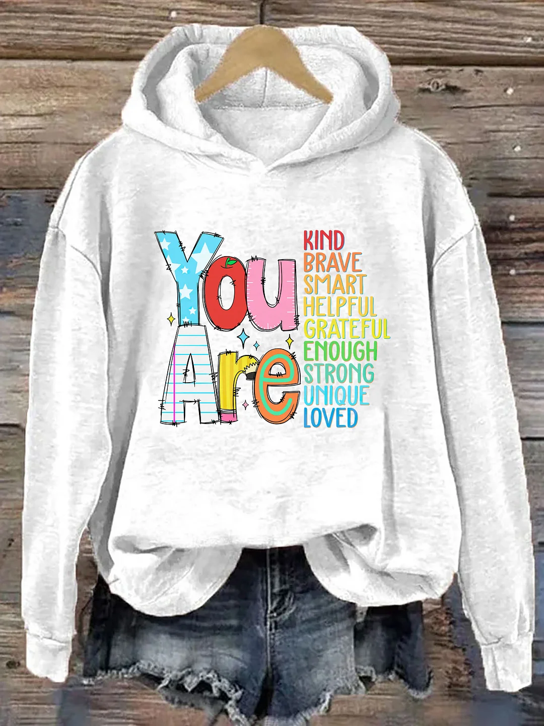 You Are Kind Loved Brave Enough Hoodie