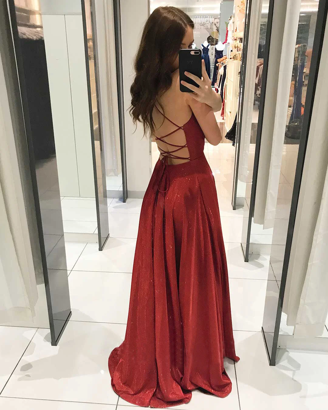 Brownm Sling Sexy Backless Slim Fit Long Dress