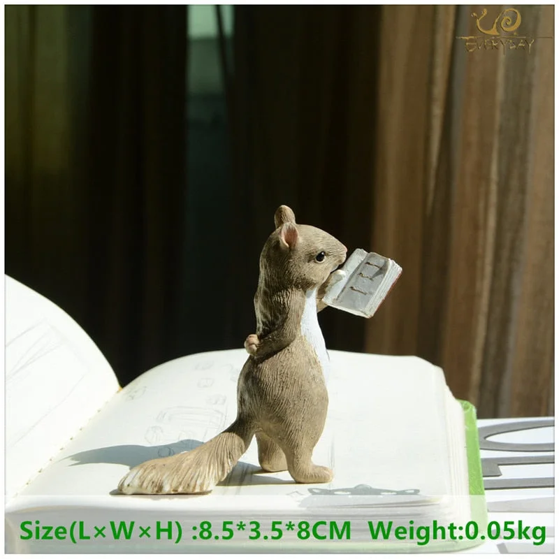 Everyday Collection Home Decoration Accessories Cute Animal Hedgehog Squirrel Rabbit Resin Miniature Figurines Birthday Gift
