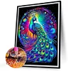 Diamond Painting-DIY Full Round Drill Peacock and Flowers（40*50CM)