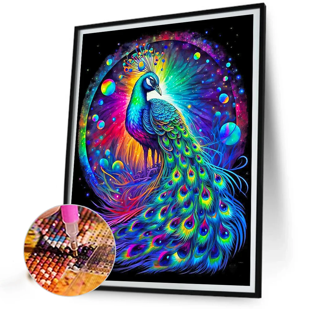 Diamond Painting - Full Round Drill - Peacock(Canvas|40*50cm)