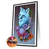 Diamond Painting -DIY Full Square Drill Flower Fox(45x60CM)
