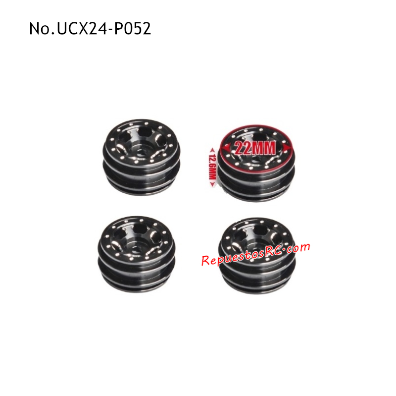 UDIRC UCX2401 Piezas de Mejora para Coches RC Cubos de Rueda UCX24-P052