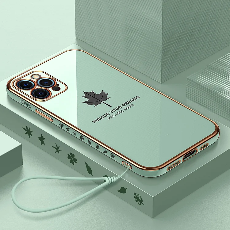 Plating Maple Leaf Pattern Square Cover