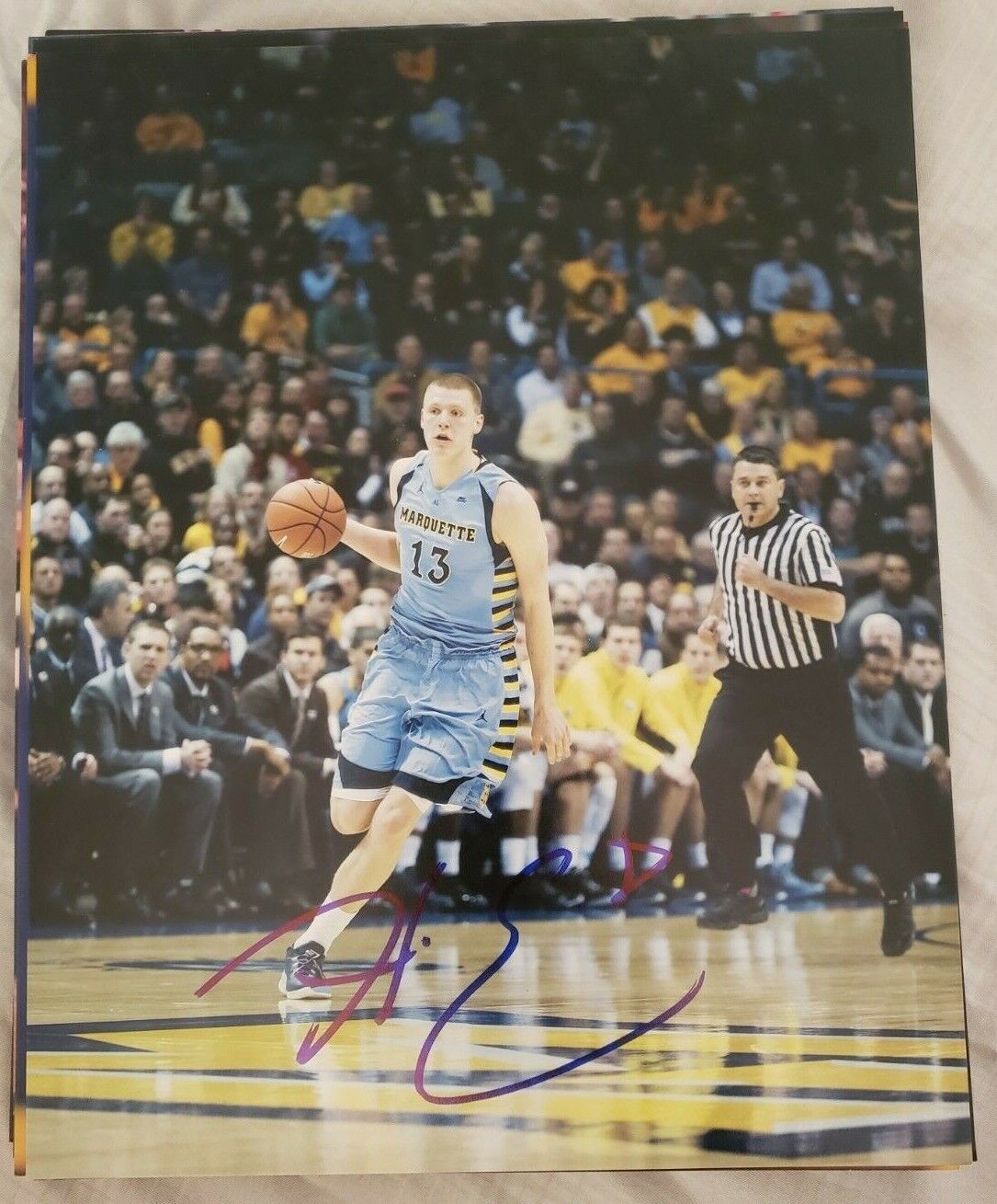 HENRY ELLENSON MARQUETTE GOLDEN EAGLES SIGNED AUTOGRAPHED 8X10 Photo Poster painting W/COA Q