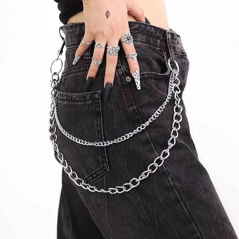 Punk Retro Metal Pants Chain Adjustable Multi-layer Waist Chain Fashion Men's And Women's Pants Chain