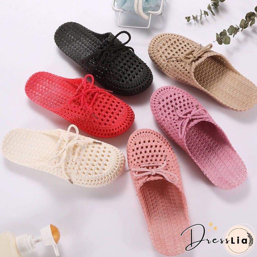Summer Women's New Hollow-out Slipper Solft Non-slip Casual Sandals Slip-on Beach Shoes