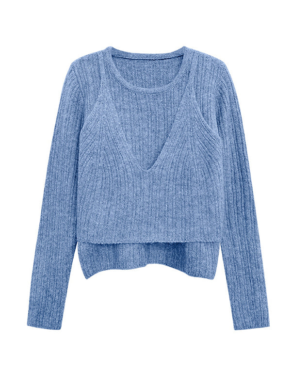 Modern Print Long Sleeve Sweater main image 0