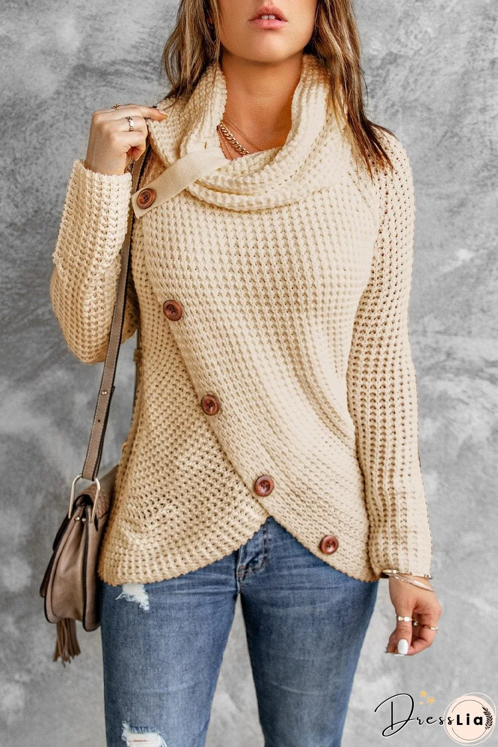 Knitted Turtleneck Pullover Sweater