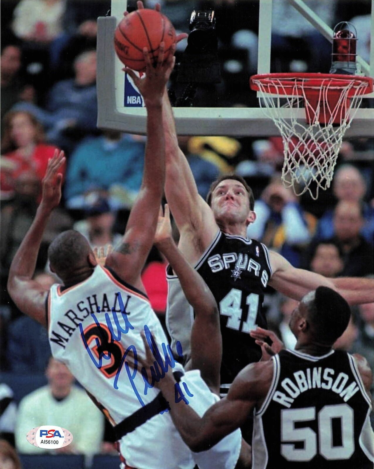 Will Perdue signed 8x10 Photo Poster painting PSA/DNA San Antonio Spurs Autographed