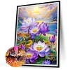 Diamond Painting-DIY Full Round Drill Lotus(50*40 CM)