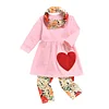 Kid Baby Girl Valentine's Day Love Long Sleeves 2 Pcs Set
