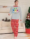Family Striped Lettering Christmas Printed Loungewear Pajamas
