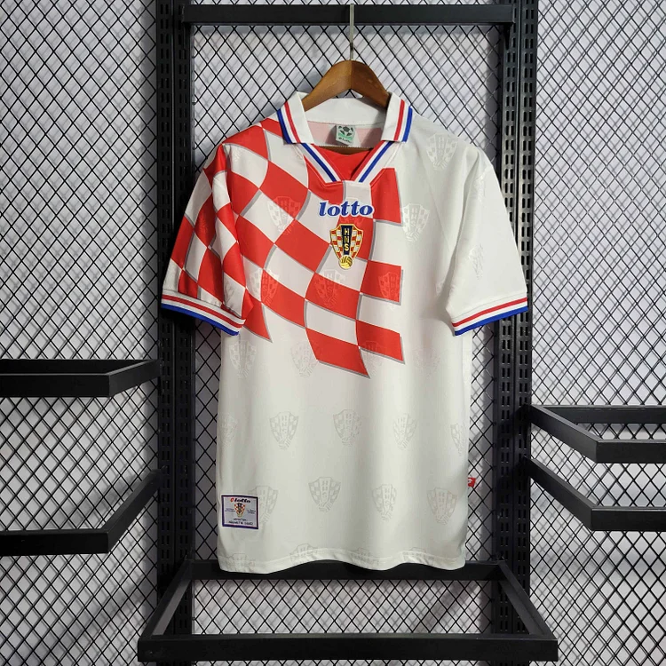 Croatia 1998 Retro Home Kit Football Jersey