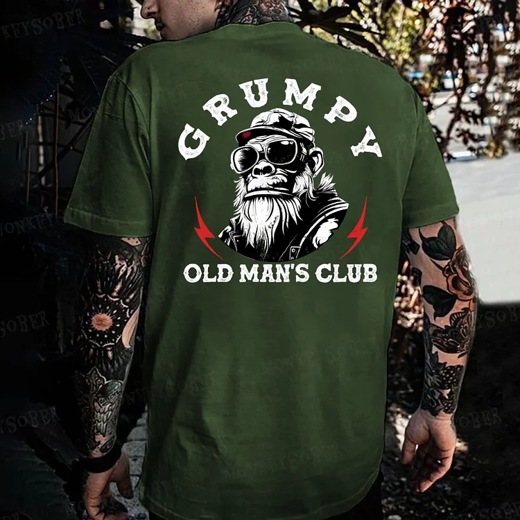 Grumpy Old Man's Club Monkey T-shirt