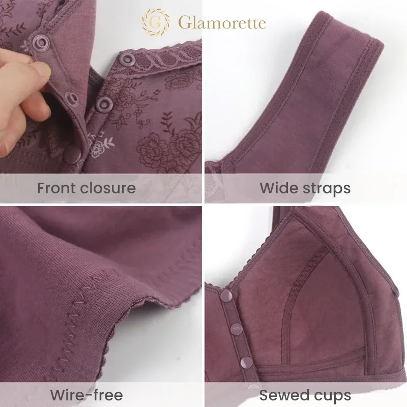 Glamorette - LAST DAY SALE 80% - Cotton Front Closure Bra